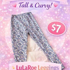 LuLaRoe Multicolor Geometric Print Kids Leggings